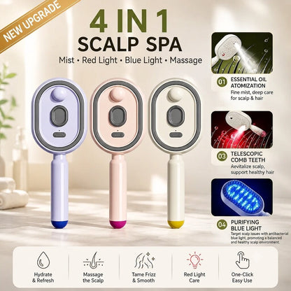 AVHVA®  4-in-1 Electric Hair Straightener Massage Keratin Brush