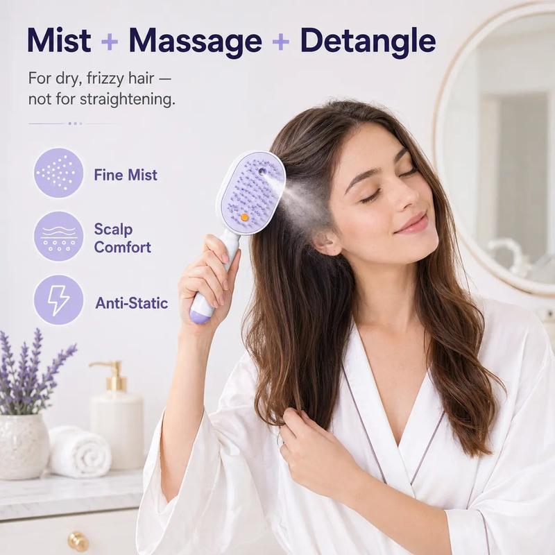 AVHVA®  4-in-1 Electric Hair Straightener Massage Keratin Brush