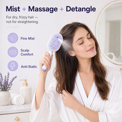 AVHVA®  4-in-1 Electric Hair Straightener Massage Keratin Brush