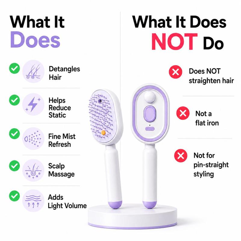 AVHVA®  4-in-1 Electric Hair Straightener Massage Keratin Brush